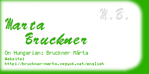 marta bruckner business card